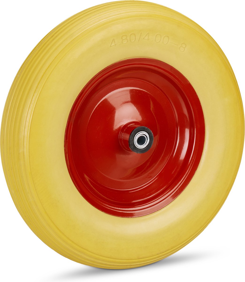 Relaxdays kruiwagenwiel 4.80 4.00-8, massief rubber & stalen velg, 3
