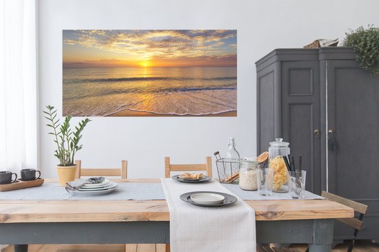 Affiche Plage - Coucher de soleil - Mer - 150x75 cm