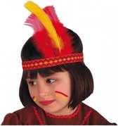 Set van 6x stuks carnaval verkleed Indianentooi voor een kind - Hoofdtooi - Verkleedkleding spullen
