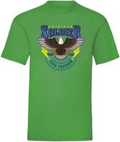 T-shirt American Soldier Yellow blue - Happy green (S)