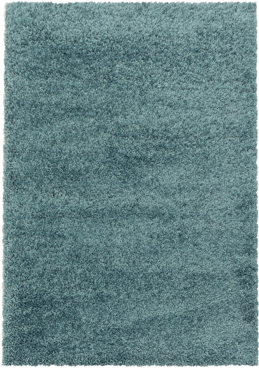 Muratap Monaco Soft Shaggy Hoogpolig Vloerkleed Blauw / Turquoise- 80x250 CM