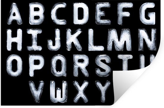 Staat residu Gepolijst Muurstickers - Het alfabet in witte letters - 120x80 cm - Plakfolie |  bol.com