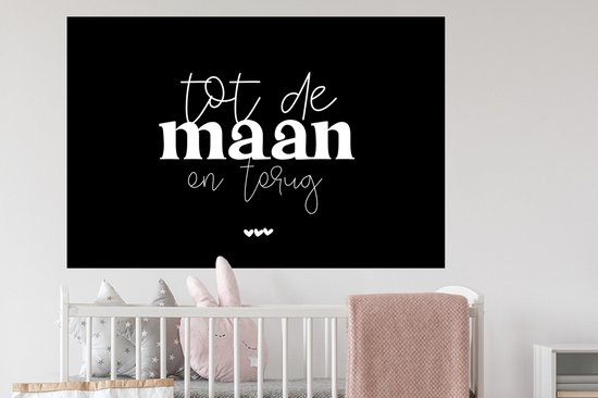 Stickers Stickers muraux - Citations - Vers la lune et retour - Amour - 120x80 cm - Film adhésif - Cadeau Saint Valentin