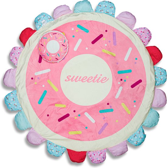 Kindertapijt speelkleed kinderkamer babykleed met hart ster in roze wit grijs Größe 120x170 cm
