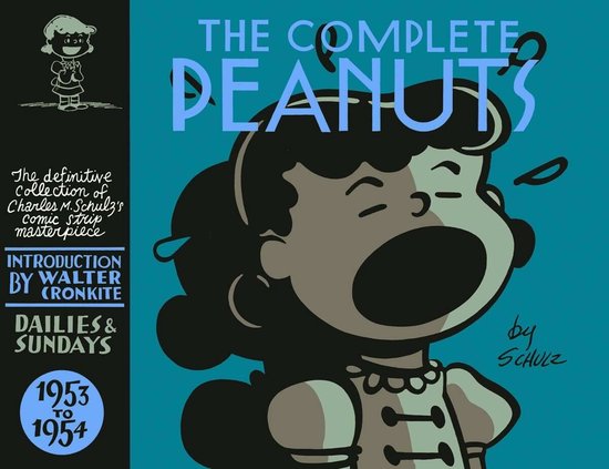 De complete Peanuts 1953-1954 cover met Lucy van Pelt die gaapt.