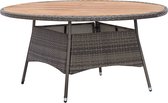 Medina Tuintafel 150x74 cm poly rattan en massief acaciahout grijs