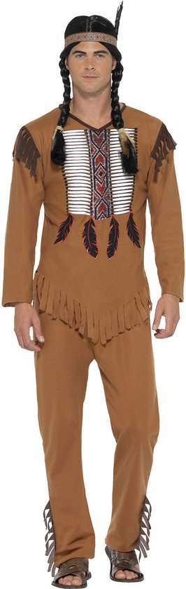 Inheemse Amerikaanse Indiaan kostuum man - Maat S
