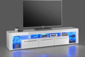 Emob- TV Meubel Tv-meubel Gazza met 3 lades - 200cm - Wit