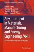 Omslag Lecture Notes in Mechanical Engineering -  Advancement in Materials, Manufacturing and Energy Engineering, Vol. I