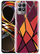 Realme 8i Hoesje Colorful Triangles - Designed by Cazy