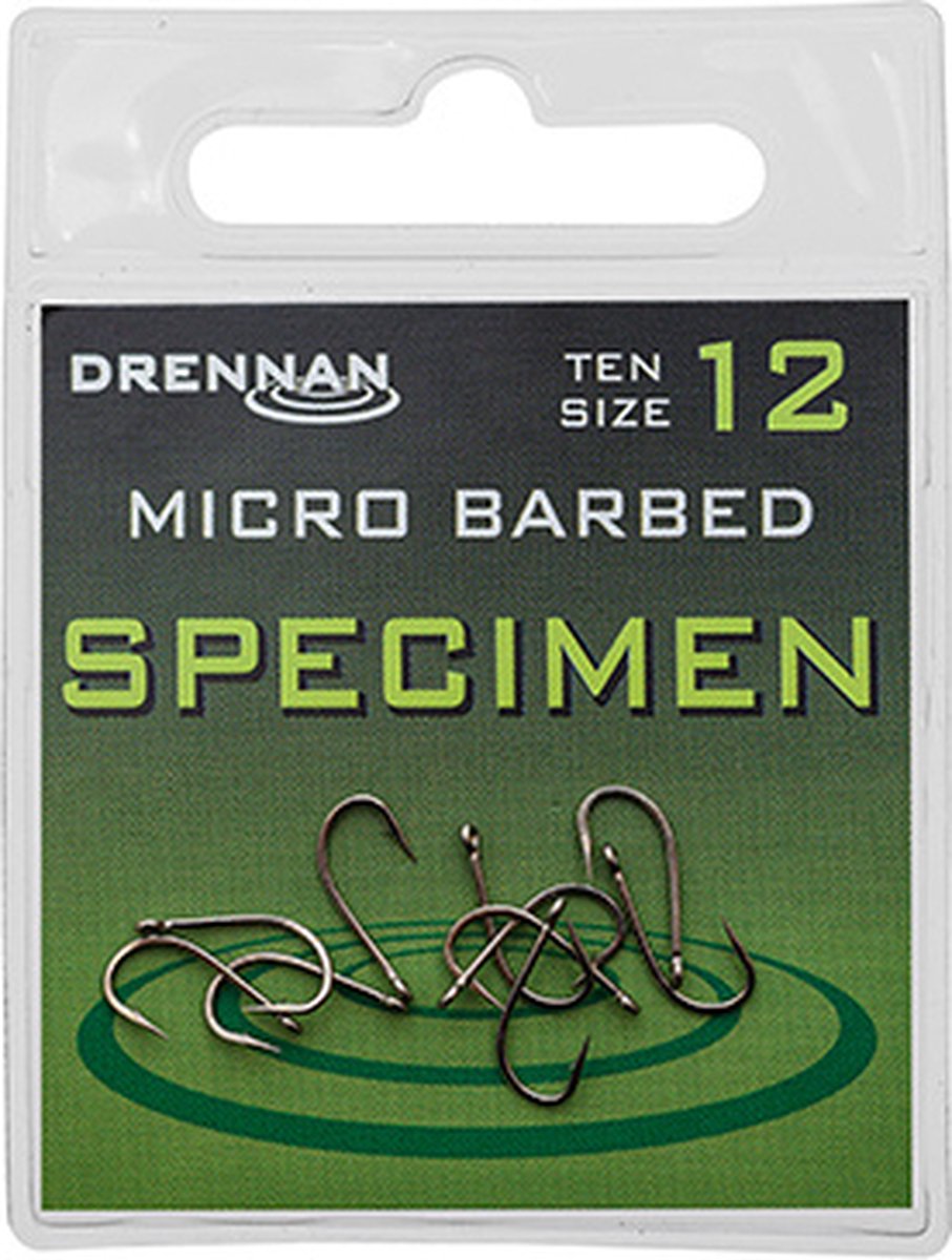 Drennan Eyed Specimen Micro Barbed (10 pcs) - Maat : 18