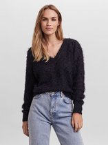 Vero Moda VMPOILU LS V-NECK BLOUSE - Black Black