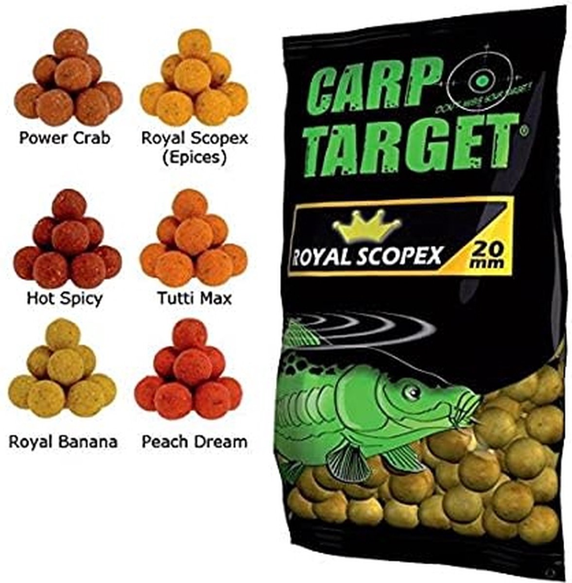 Fun Fishing Boilies Carp Target 16mm (800gr) - Smaak : Royal Scopex
