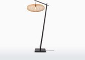 GOOD&MOJO Vloerlamp Cango - Bamboe Zwart/Naturel - 80x60x176cm - Scandinavisch,Bohemian - Staande lamp voor Woonkamer - Slaapkamer
