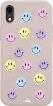 iPhone XR Case - Smiley Colors Beige - iPhone Plain Case