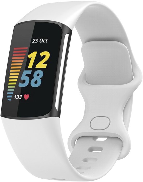 charge 5 sport band - wit - Geschikt voor Fitbit