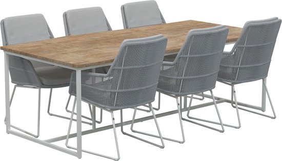 4 Seasons Valencia frozen/Quatro dining tuinset - 220 cm. - 7-delig