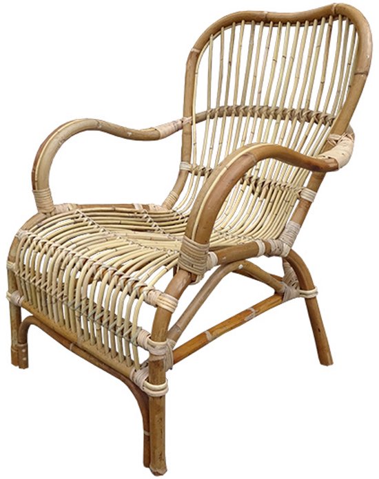 Rotan loungestoel naturel
