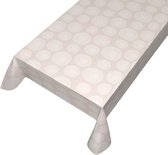 Tafelzeil Stockholm -  140 x 550 cm - Beige tafellaken - Tafelkleed plastic - Voor buiten en binnen - Verschillende maten - Geleverd in een koker
