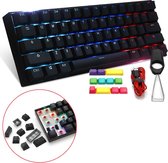 Obins ANNE PRO 2 Mechanisch Gaming Toetsenbord - 60% lay-out -Led verlicht RGB Pro Esports gaming toetsenbord - zwart - rode schakelaar - vaderdag cadeau