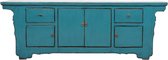 Fine Asianliving Antiek Chinees Tv-meubel Blauw Glanzend B188xD40xH65cm Chinese Meubels Oosterse Kast
