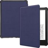 Case2go - E-reader Hoes geschikt voor Amazon Kindle Paperwhite 2021 - Sleepcover - Auto/Wake functie - Magnetische sluiting - Donker Blauw