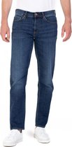 Liberty Island Denim Jeans Heren - Regular Fit met Stretch, blauwe jeans duurzaam geproduceerd, BCI, heren broek, regular denim met used effect wash, model Tom 33x32