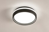 Lumidora Plafondlamp 74534 - Ingebouwd LED - 12.0 Watt - 900 Lumen - 2700 Kelvin - Zwart - Wit - Kunststof - Met dimmer - Badkamerlamp - ⌀ 20.5 cm