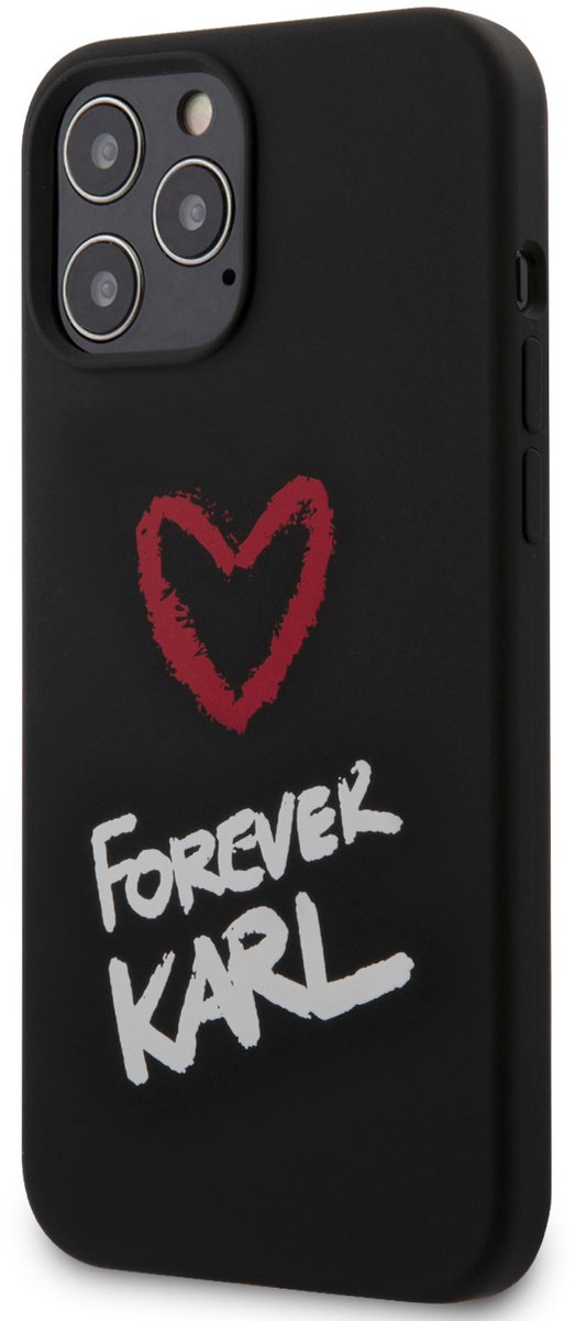 Zwart hoesje van Karl Lagerfeld - Backcover - iPhone 12 Pro Max - Forever Karl