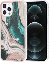 UNIQ Classic Case iPhone 12 Pro Max TPU Backcover hoesje - Marble Green