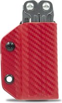 Clip & Carry Kydex Sheath CF-Red Leatherman Wingman/Sidekick/Rebar