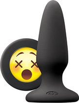 Nsnovelties – Siliconen Buttplug met Emoji Stop WTF Hoogwaardig Afgewerkt – 10.4 cm – Zwart