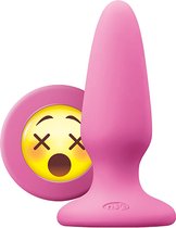 Nsnovelties – Siliconen Buttplug met Emoji Stop WTF Hoogwaardig Afgewerkt – 10.4 cm – Roze