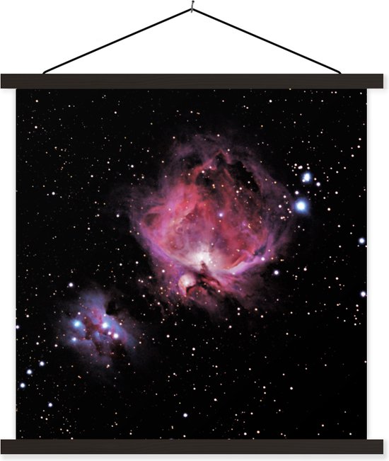 Posterhanger incl. Poster - Schoolplaat - Sterrenbeeld - Ruimte - Orion - Jongens - Meisjes - Kinderen - 60x60 cm - Zwarte latten