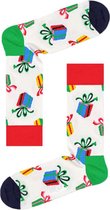 Happy Socks - Happy Holiday Christmas - Present - wit Multi - Unisex - Maat 36-40