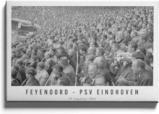 Feyenoord - PSV Eindhoven '65 - Walljar - Wanddecoratie - Schilderij - Canvas
