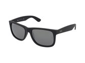 Ray-Ban RB4165 622/6G - Justin (Color Mix) - zonnebril - Zwart (rubber) / Grijs Spiegel - 51mm