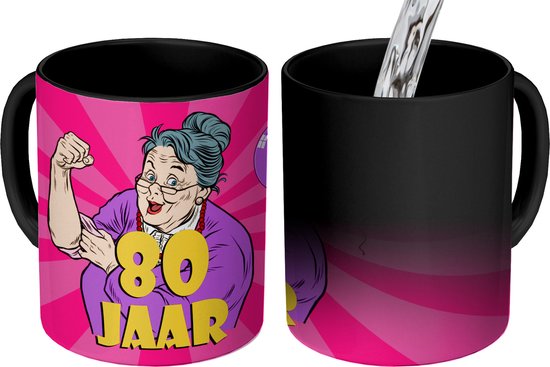 Magische Mok - Foto op Warmte Mokken - Koffiemok - Verjaardag - 80 Jaar