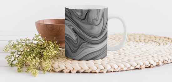 Mug - Marbre - Motifs - Grijs - 350 ML - Tasse