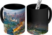 Magische Mok - Foto op Warmte Mok - Kleurrijke panorama van Chengdu in de avond - 350 ML