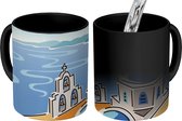 Magische Mok - Foto op Warmte Mok - de skyline van Santorini - 350 ML