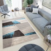Tapiso Elefanta Vloerkleed Grijs Lijnen Modern Woonkamer Slaapkamer Tapijt Maat- 80x150