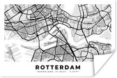 Poster Kaart - Rotterdam - Nederland - 180x120 cm XXL