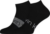 Calvin Klein herensokken Dirk (2-pack) - enkelsokken - zwart met logo - Maat: 43-46
