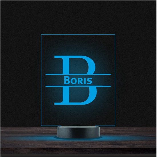 Led Lamp Met Naam - RGB 7 Kleuren - Boris