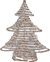 Non-branded Kerstboom Valera Led 40,5 Cm Staal/nikkel Wit/goud