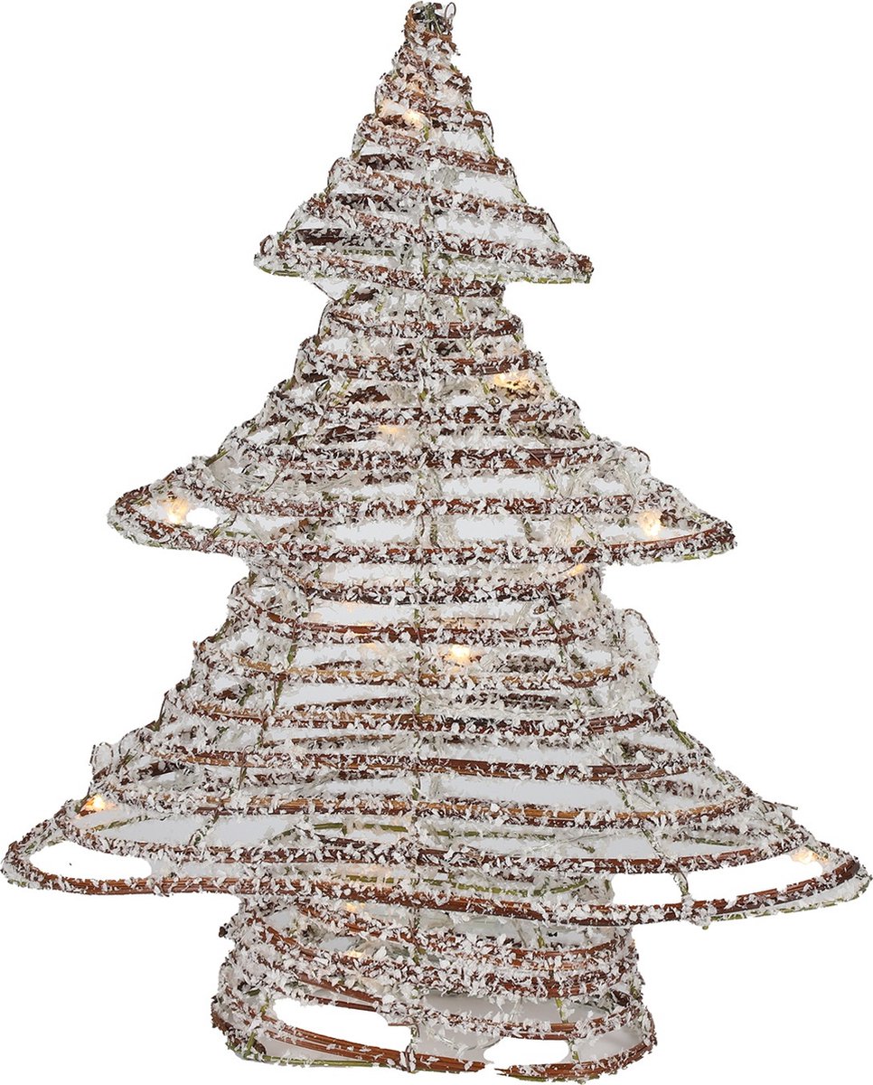 Non-branded Kerstboom Valera Led 40,5 Cm Staal/nikkel Wit/goud