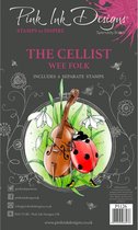 Pink ink designs - Wee folk Clear stampset De cellist