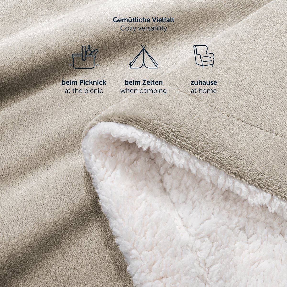 Blumtal Mousseline Deken 150x200 cm, Lichte sprei van 100% katoen, Bedsprei & Banksprei, OEKO-TEX gecertificeerd, Groen