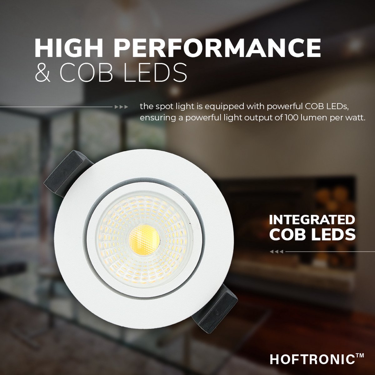 Dimmbarer LED Einbaustrahler Sierra Ultra Flach Weiß 5 Watt 3 CCT